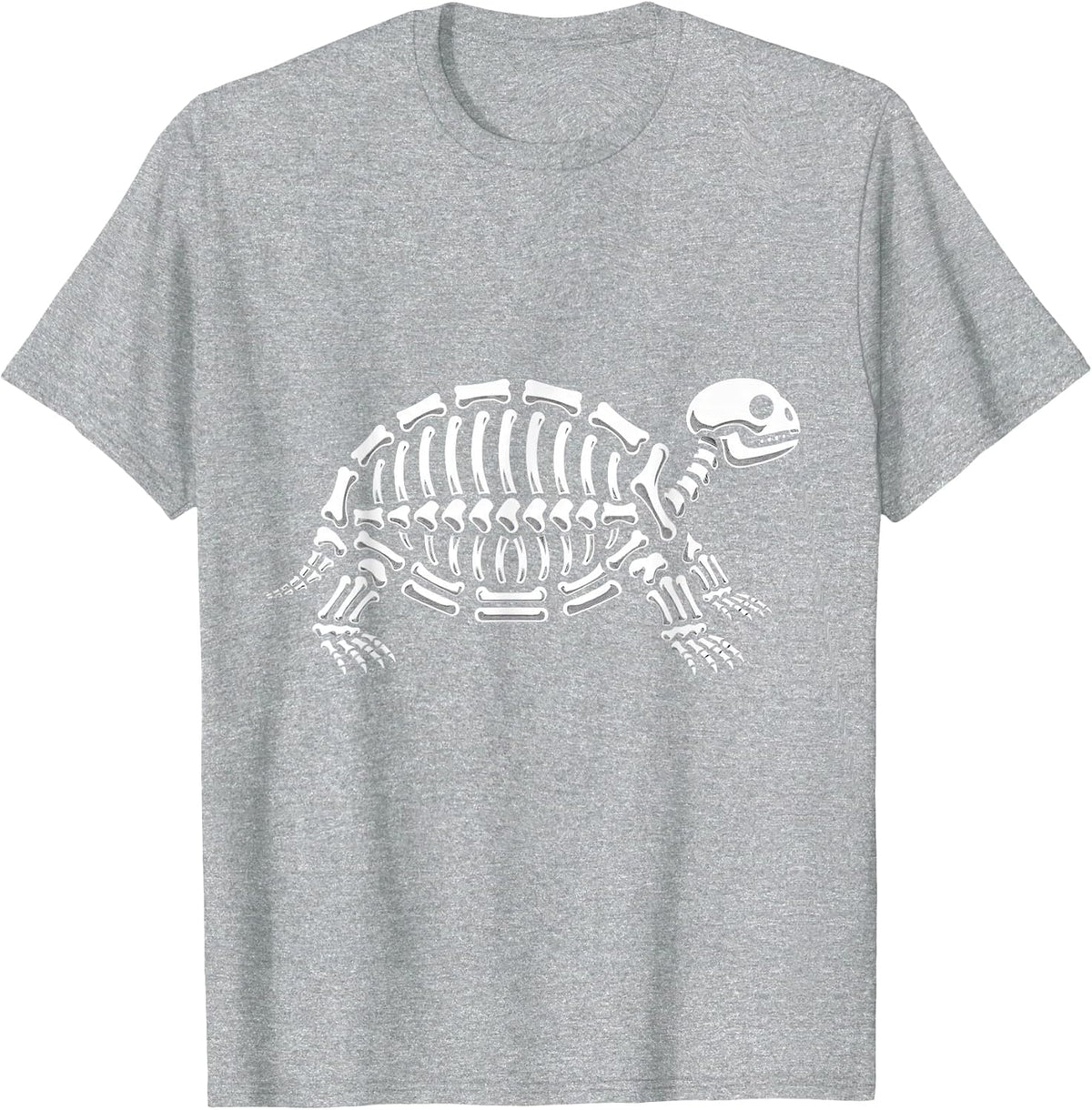 Cute Halloween Turtle Skeleton Tortoise Fossils Archeologist T-Shirt - Heather Grey