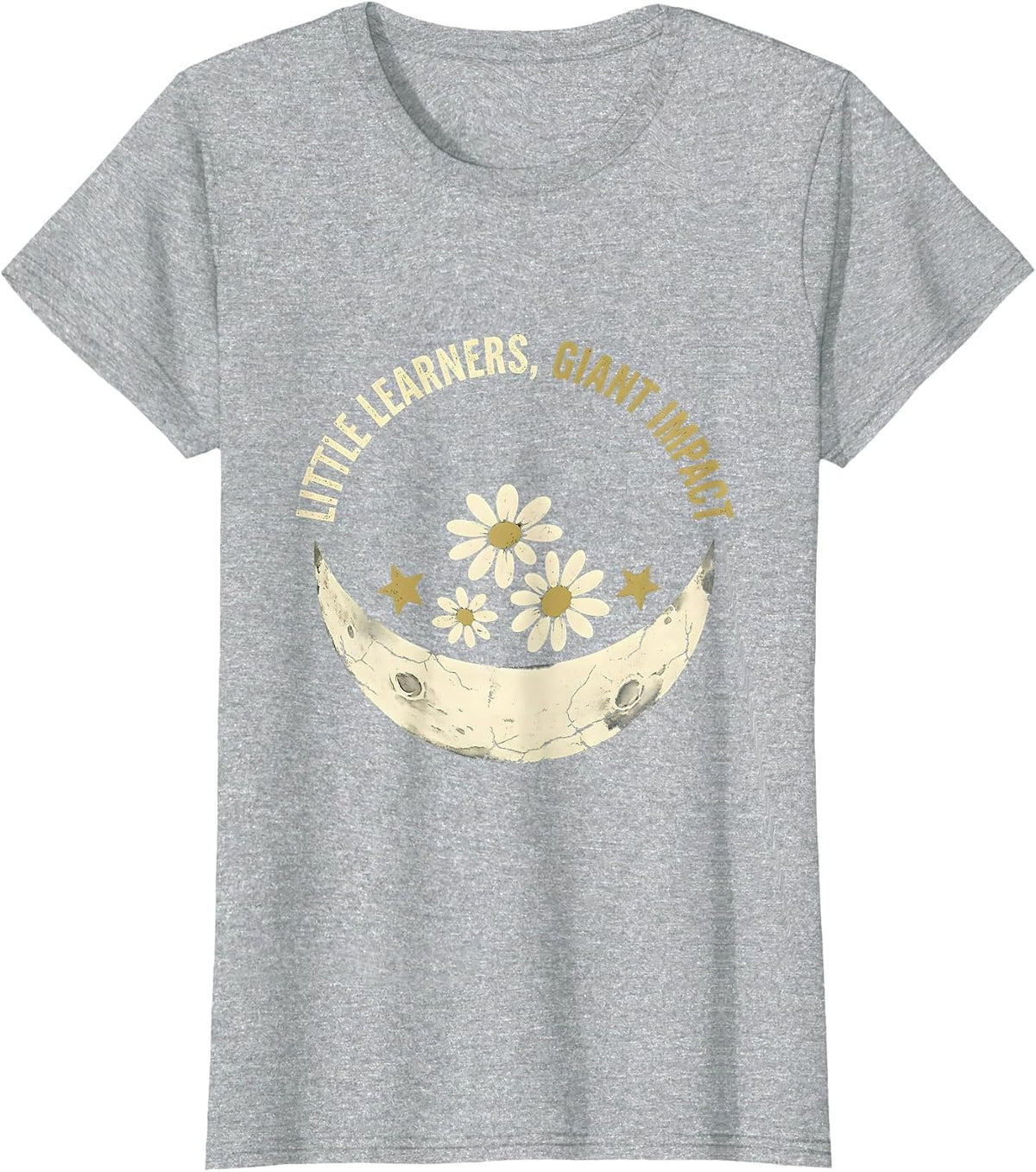 Little Learners Giant Impact Kindergarten Teacher T-Shirt - Heather Grey