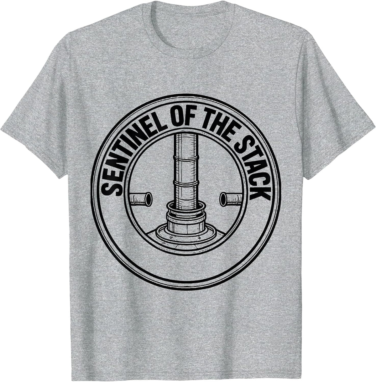 Men's Sentinel Of The Stack Funny Plumber Pipefitter Occupational T-Shirt - Heather Grey
