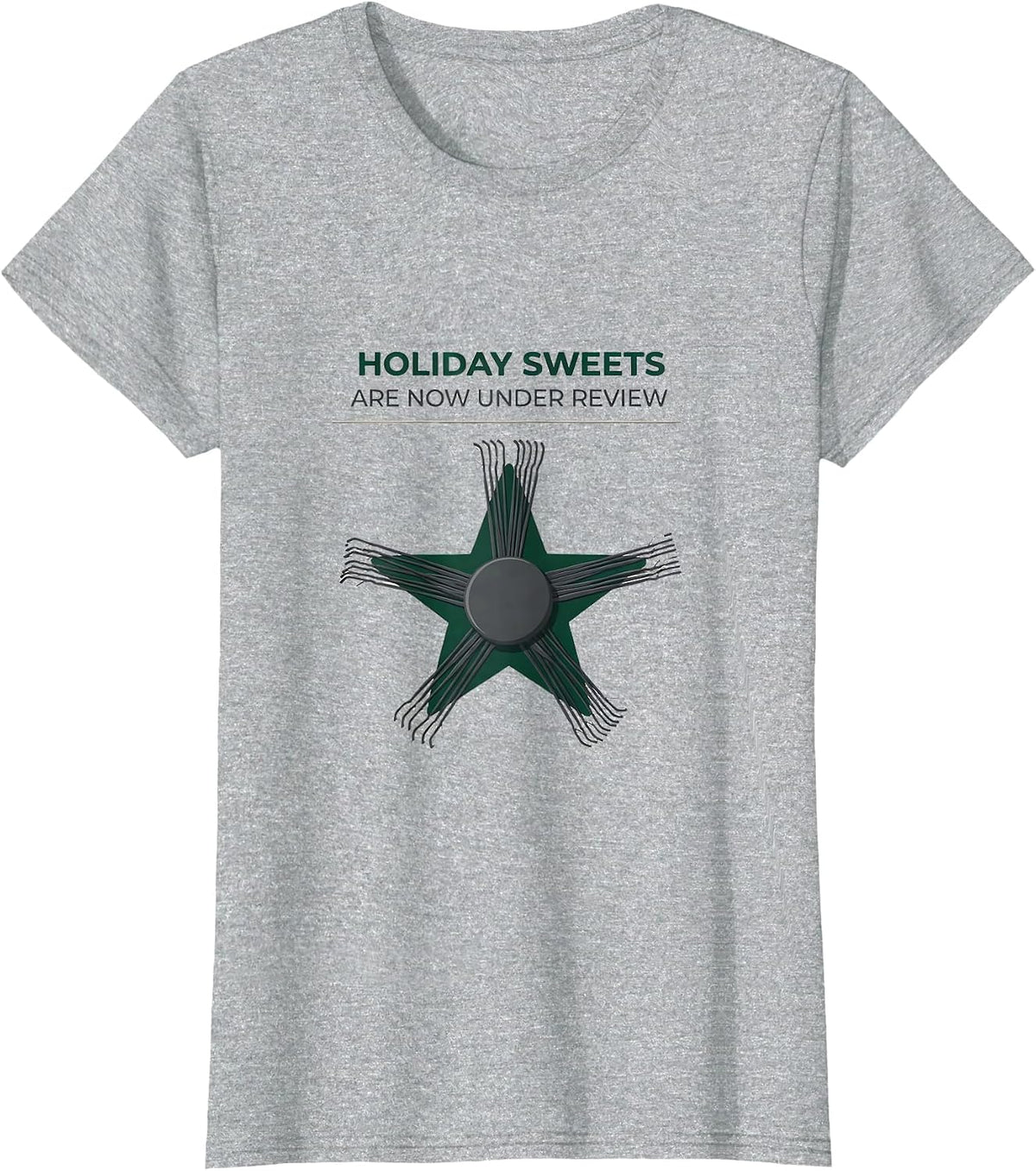 Holiday Sweets Are Now Under Review Funny Dental Christmas T-Shirt - Heather Grey