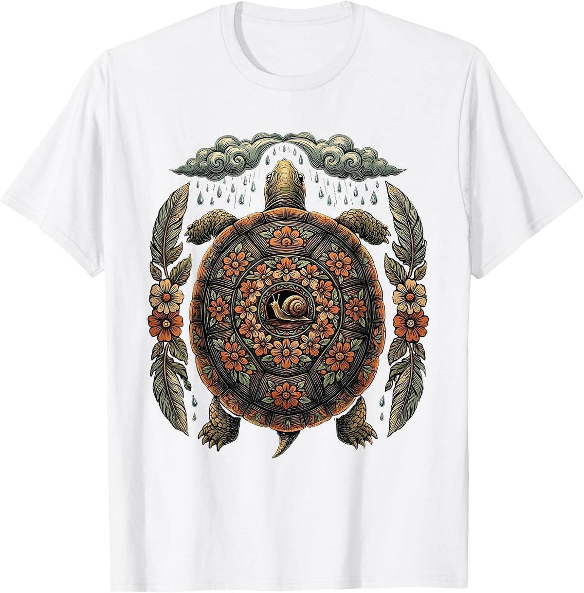 Men's Tortoise and Snail Kindness in the Storm T-Shirt - White
