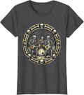 Women's Skeleton Band Graveyard Stage Rock Illustration T-Shirt - Dark Heather Grey