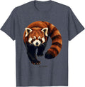 I'm Staying Brutalist Red Panda Animal Humor Graphic T-Shirt - Heather Blue