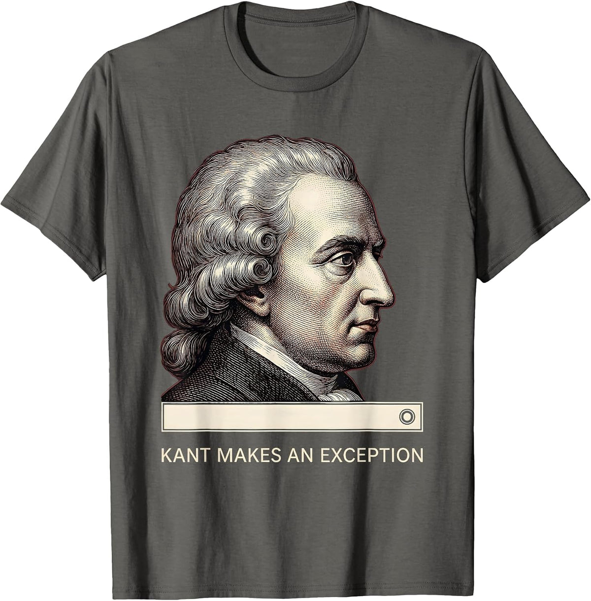 Men's Kant Makes An Exception Funny Philosopher Pun Meme Sarcastic T-Shirt - Asphalt Grey