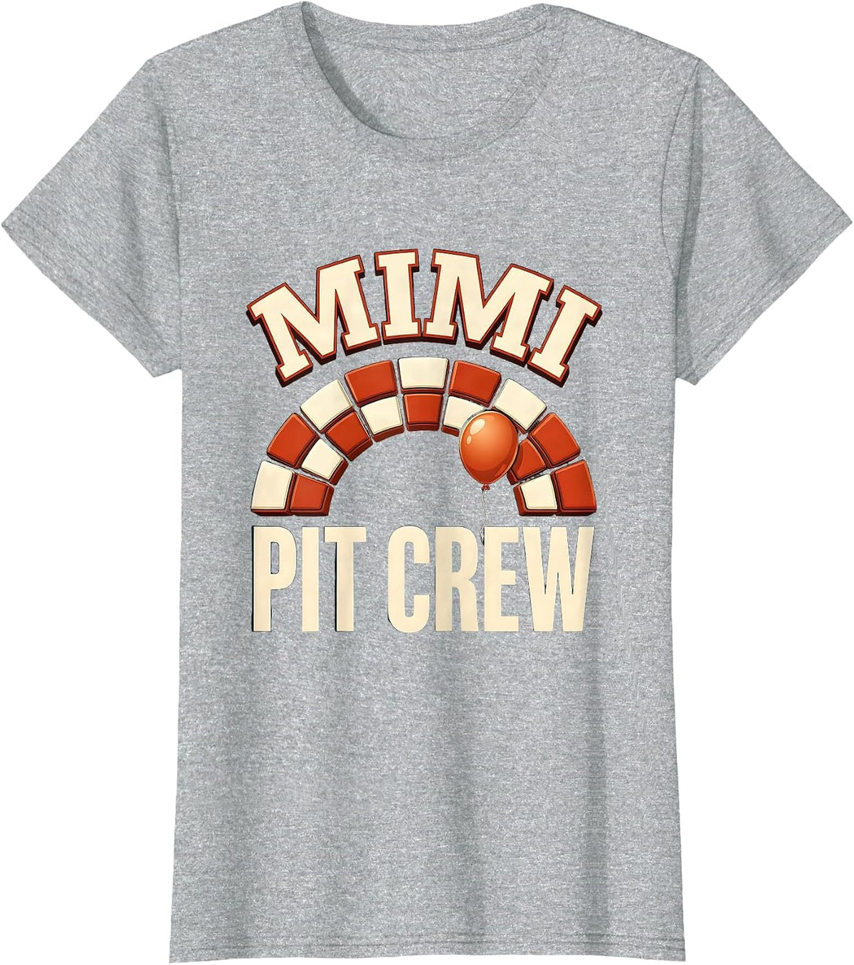 Women's Mimi Pit Crew Funny Race Car Birthday Family Pit Crew T-Shirt - Heather Grey