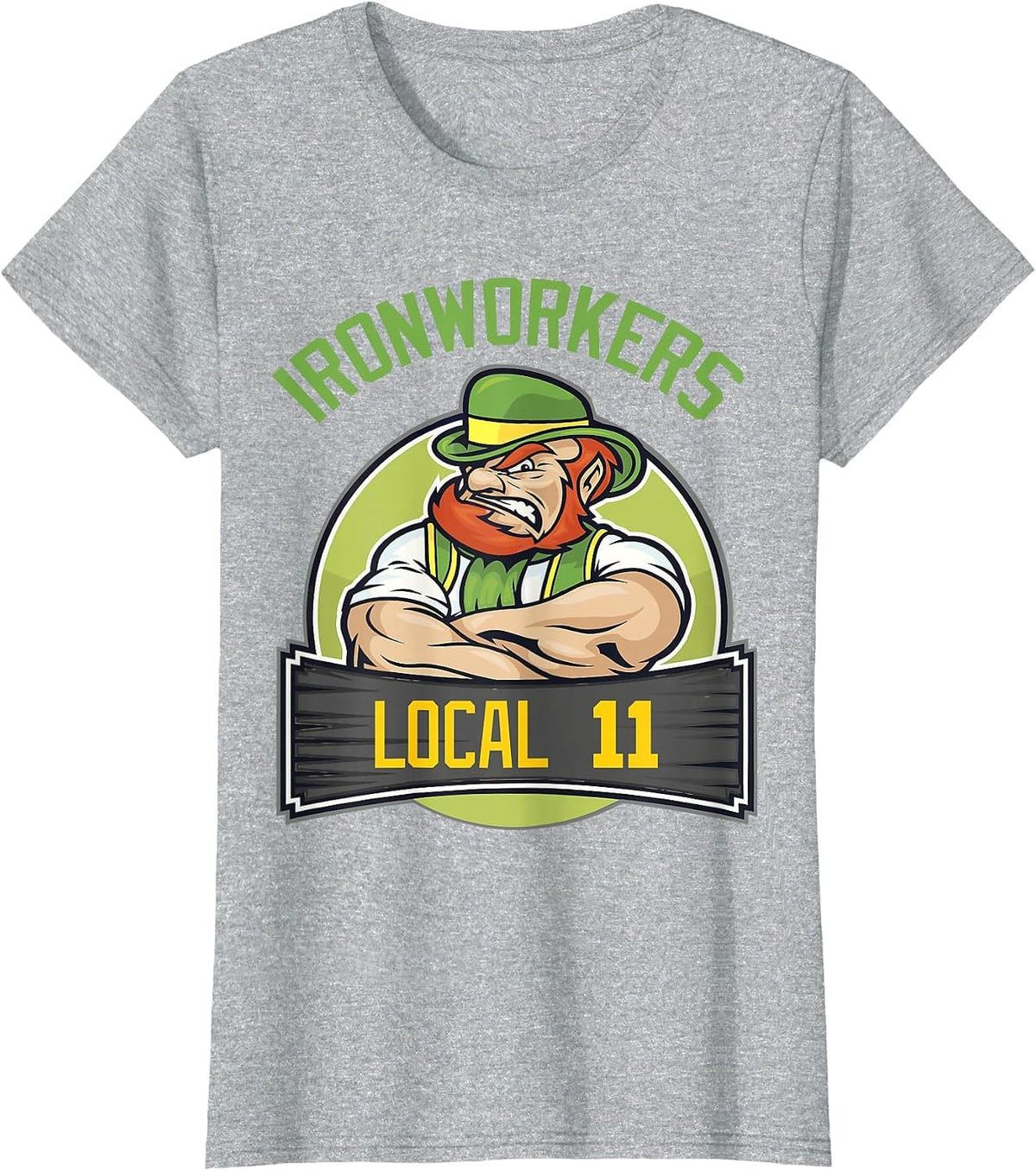 Iron Worker Local 11 Union T Shirt T-Shirt - Heather Grey