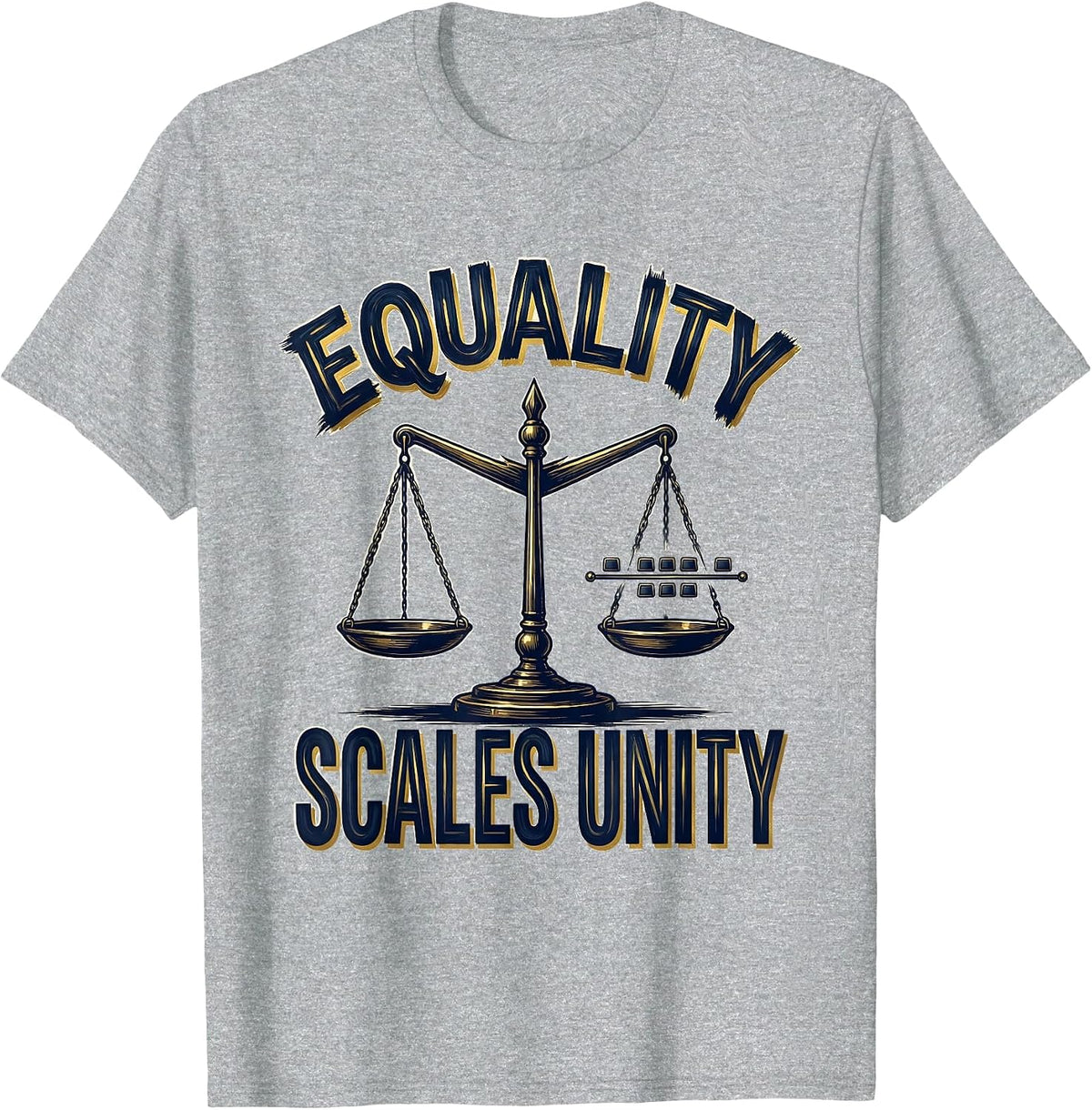 Men's Equality Scales Unity Antiracism Math Symbol Social Justice T-Shirt - Heather Grey