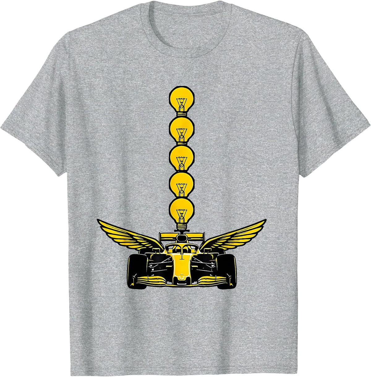 Men's Bulb Column Sprint Car RC Racing Humor T-Shirt - Heather Grey
