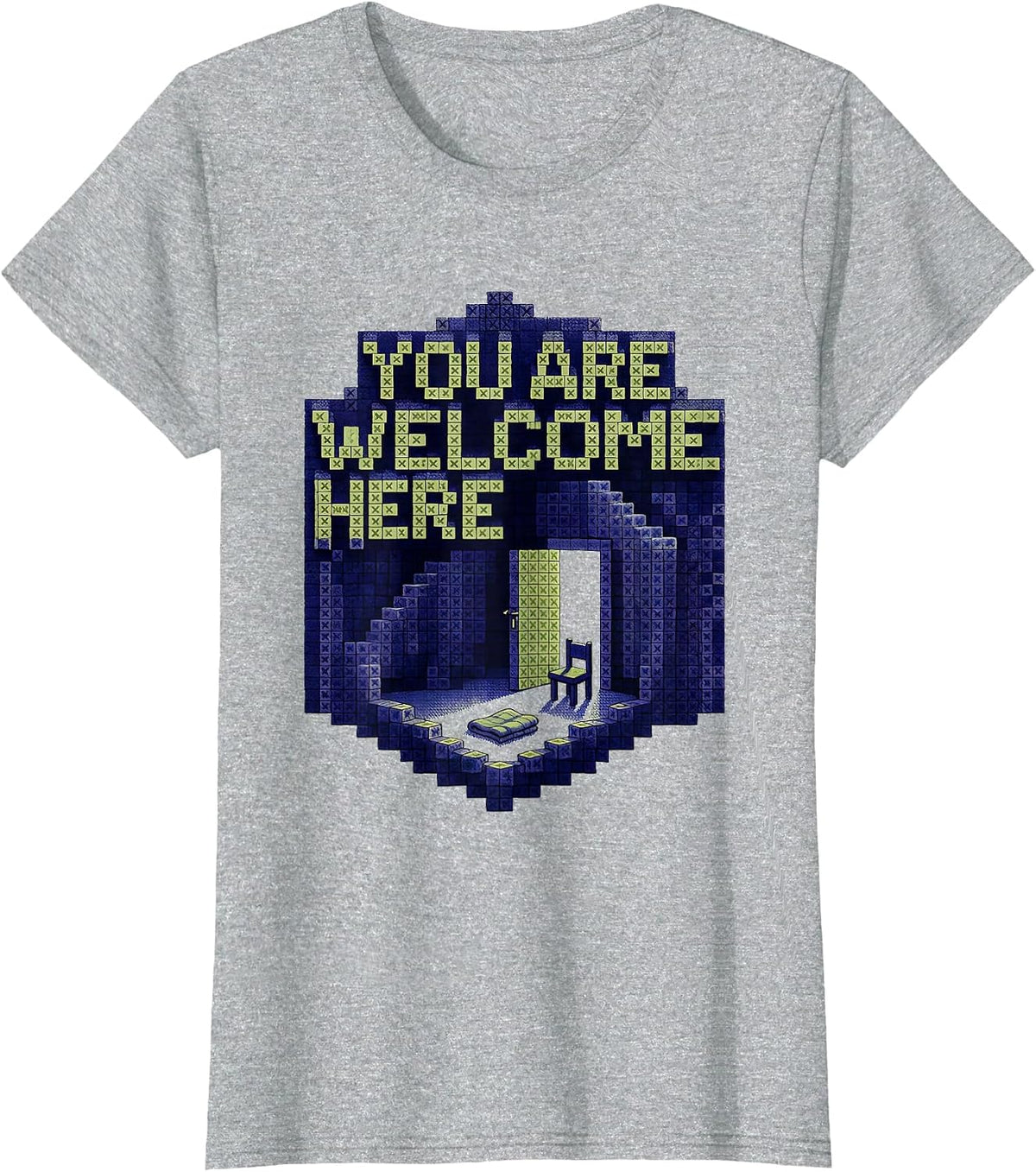 You Are Welcome Here Supportive Counselor Mental Health T-Shirt - Heather Grey