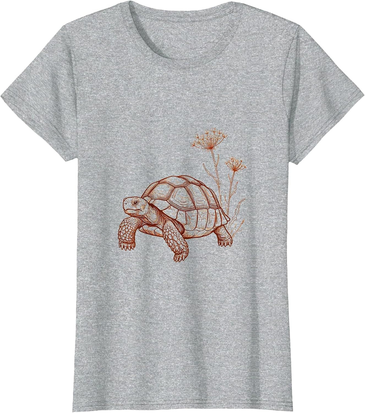 Tortoise Desert Journey Graphic Tee T-Shirt - Heather Grey
