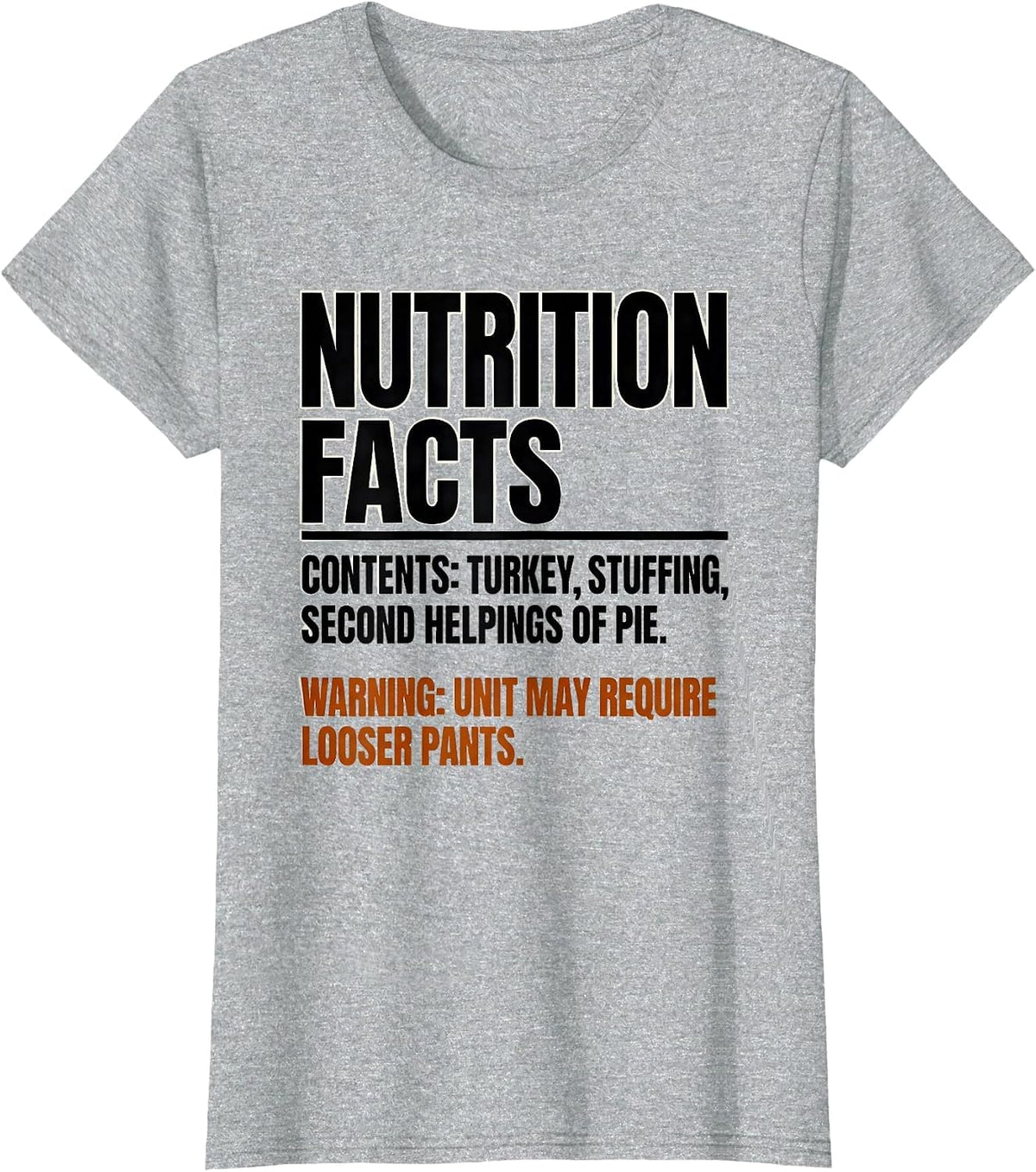 Women's Contents Turkey Stuffing Second Helpings Pie Thanksgiving T-Shirt - Heather Grey
