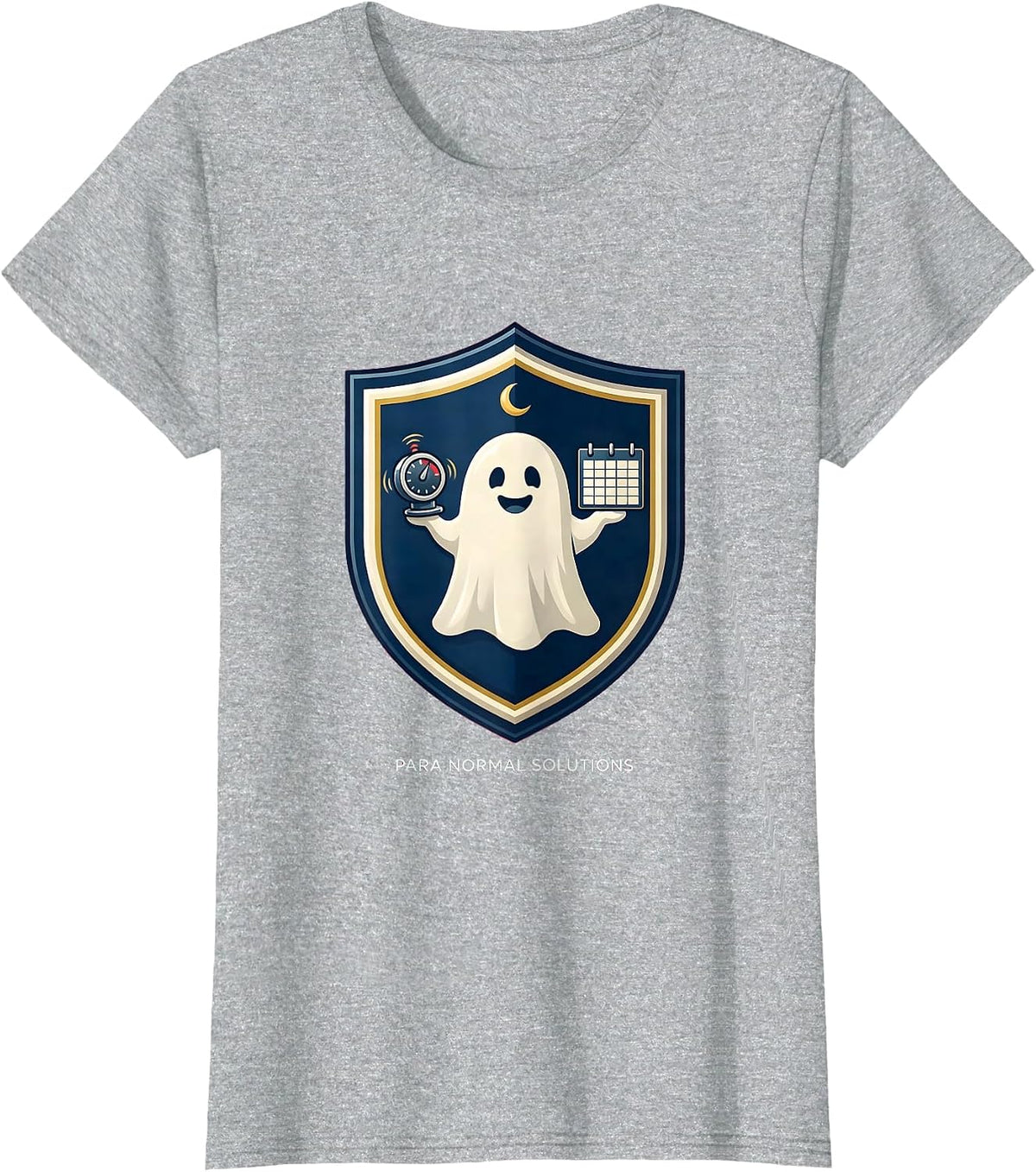 Para Normal Solutions Funny Ghost Paraprofessional Halloween T-Shirt - Heather Grey