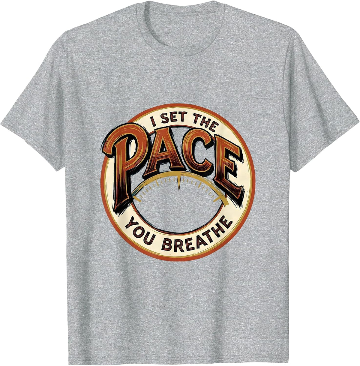 Men's I Set The Pace You Breathe Respiratory Therapist RT Care T-Shirt - Heather Grey