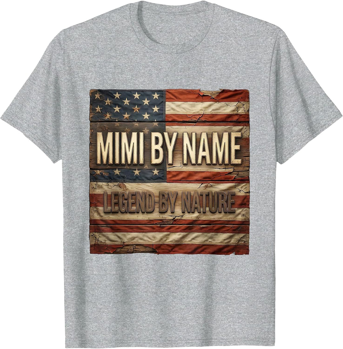 Men's Mimi By Name Legend By Nature Gift Design T-Shirt - Heather Grey