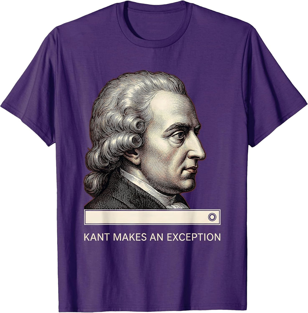 Men's Kant Makes An Exception Funny Philosopher Pun Meme Sarcastic T-Shirt - Purple