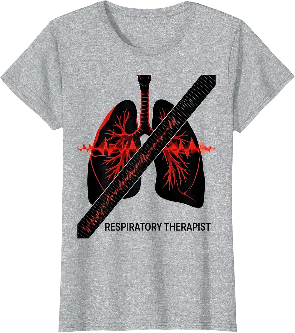 Respiratory Therapist Funny RT Care Week Medical T-Shirt - Heather Grey