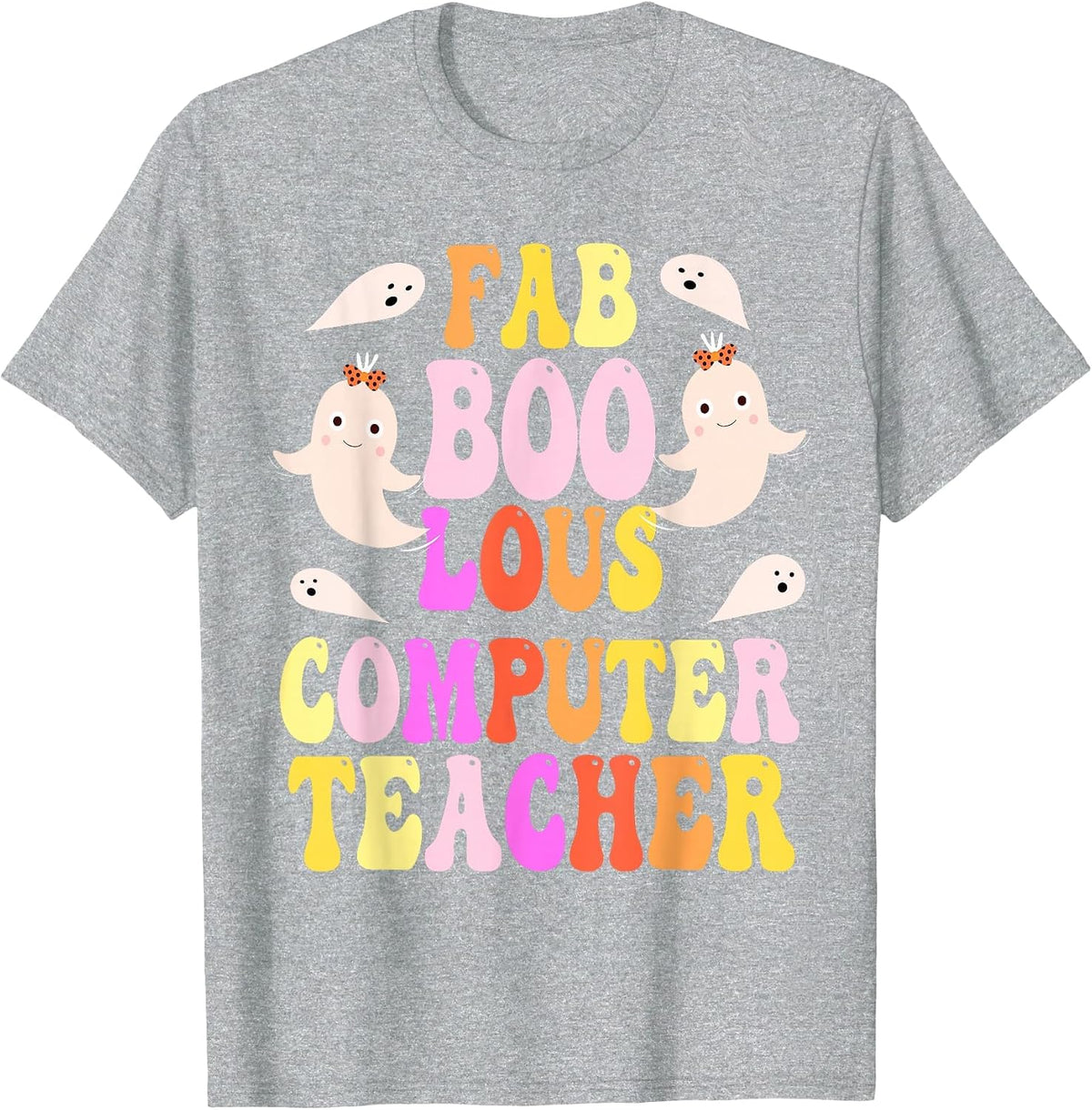 Faboolous Computer Teacher Costume This is My Spooky Mom Dad T-Shirt - Heather Grey