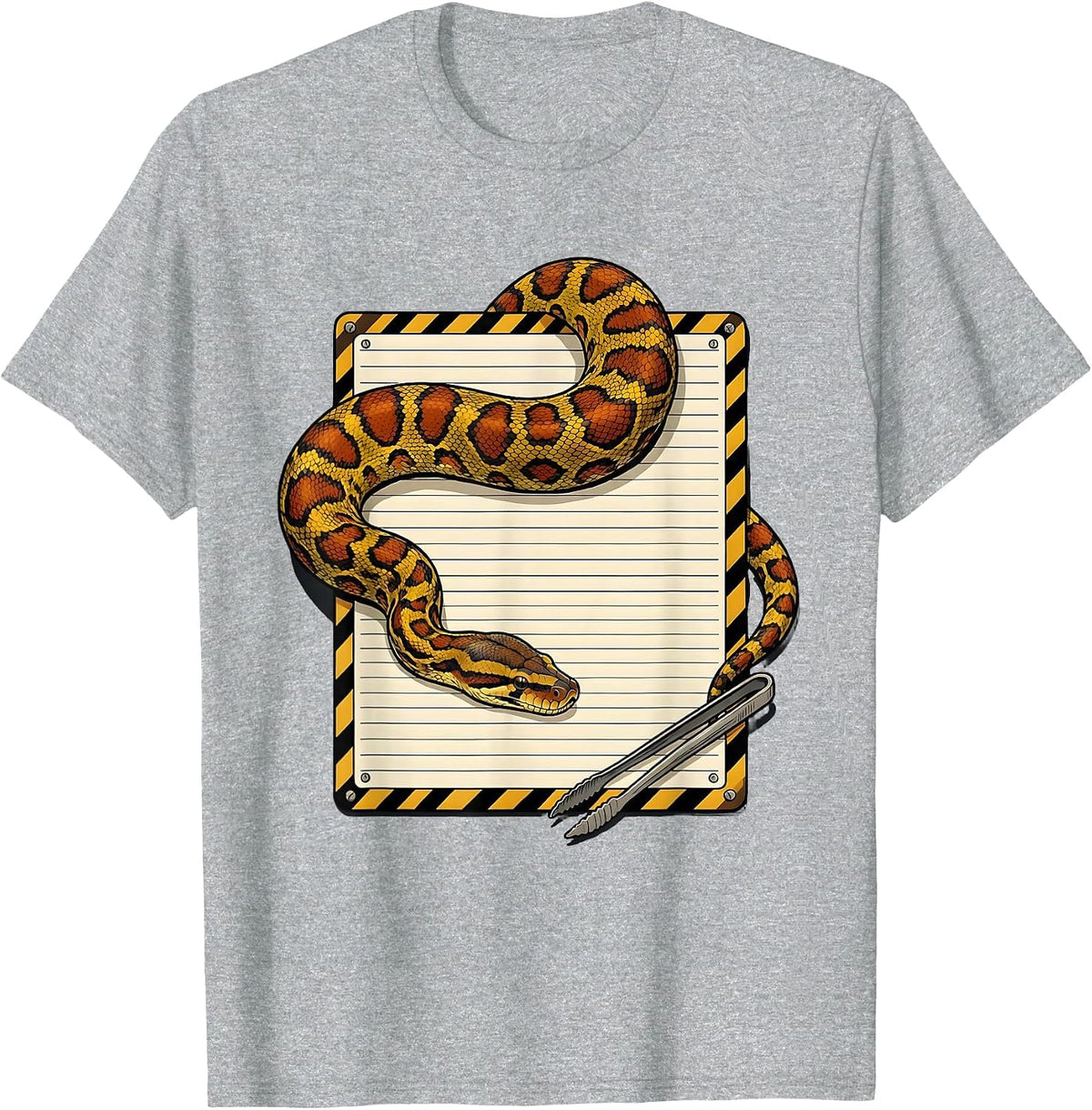 Men's Ball Python Danger Noodles Snake Owner Humor T-Shirt - Heather Grey