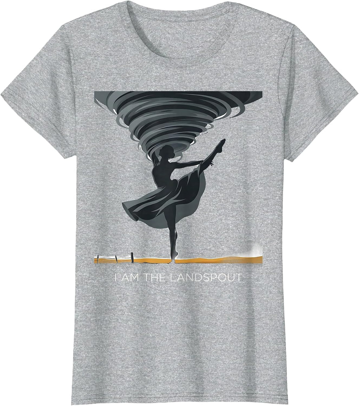 I Am The Landspout Editorial Conceptual Storm Chaser T-Shirt - Heather Grey