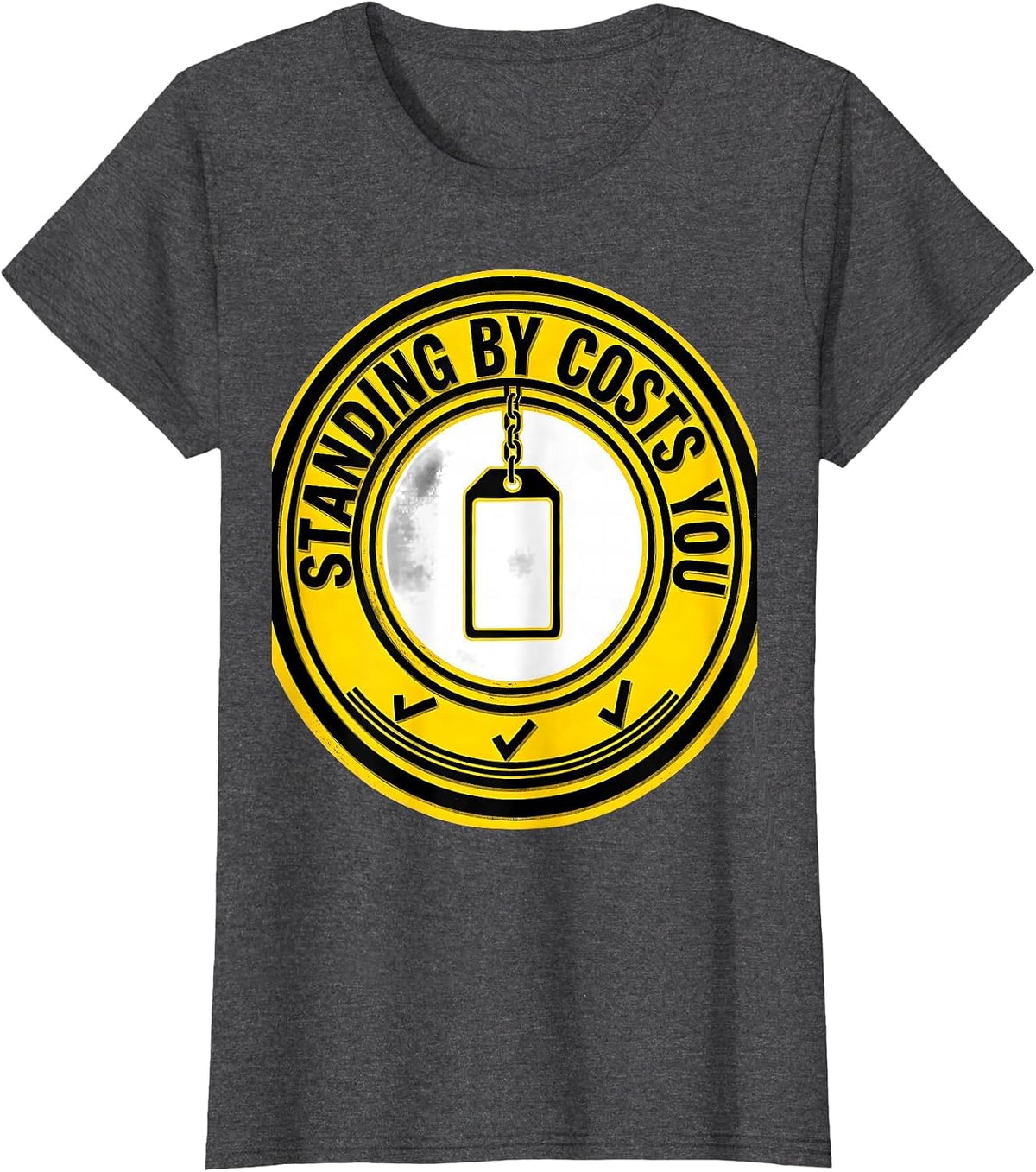 Women's Standing By Costs You Funny Plumber Pipefitter Occupation T-Shirt - Dark Heather Grey