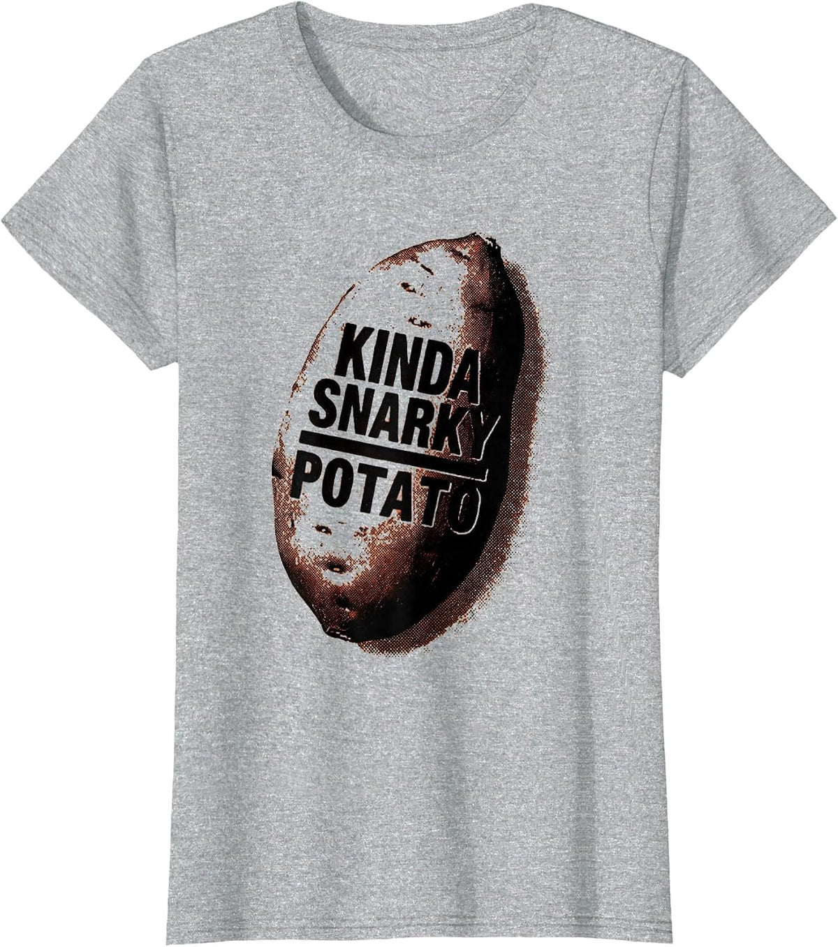 Women's Kinda Snarky Potato Funny Sarcastic Sweet Potato Couple T-Shirt - Heather Grey