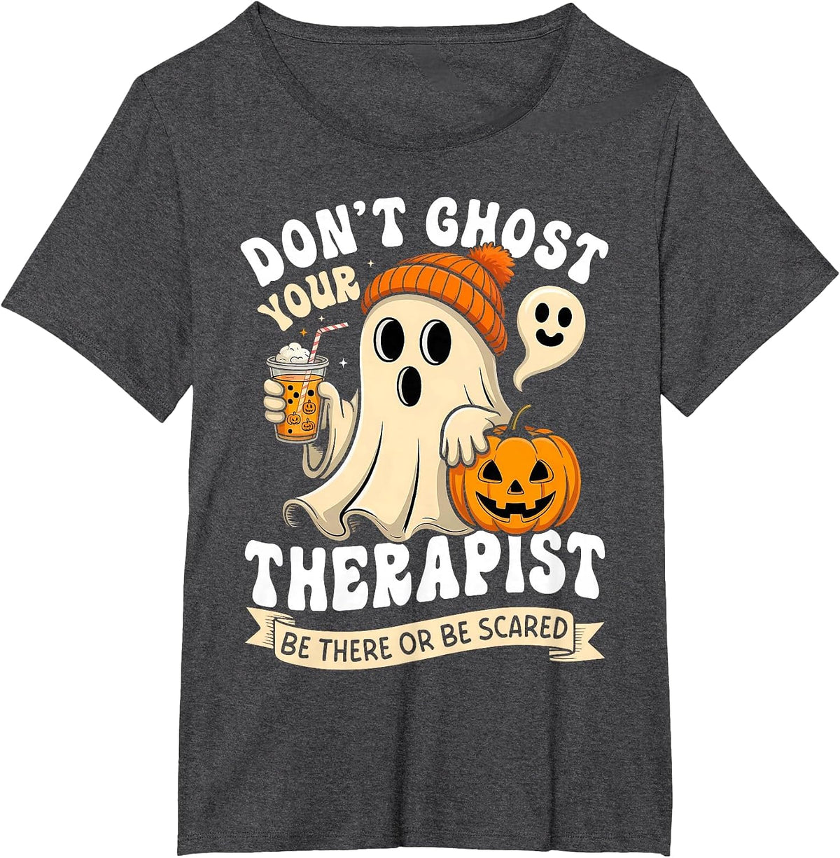 Spooky Self Care Vibes T-Shirt - Dark Heather Grey
