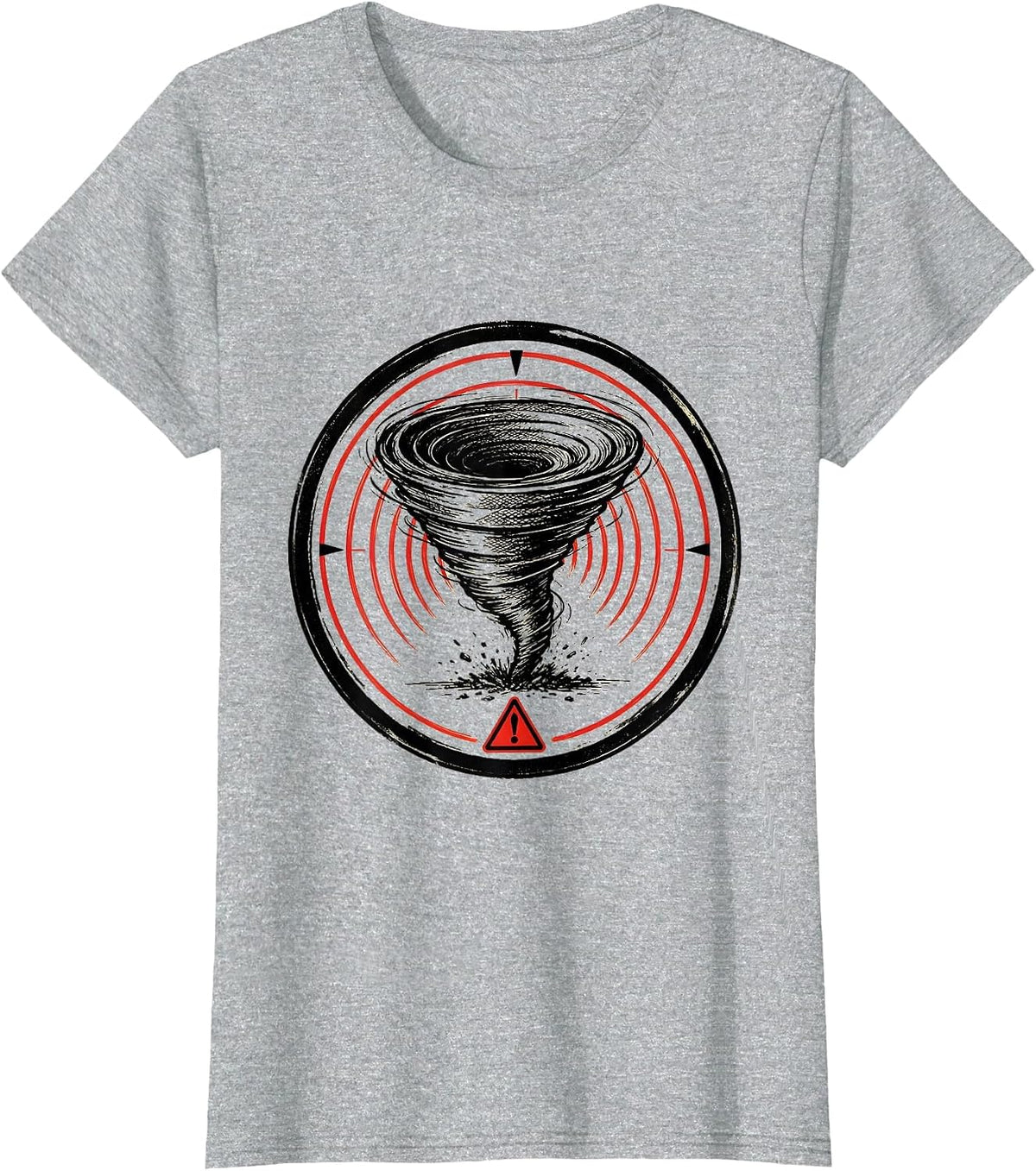 Sealed Radar Badge Storm Chaser Tornado Meteorology Humor T-Shirt - Heather Grey