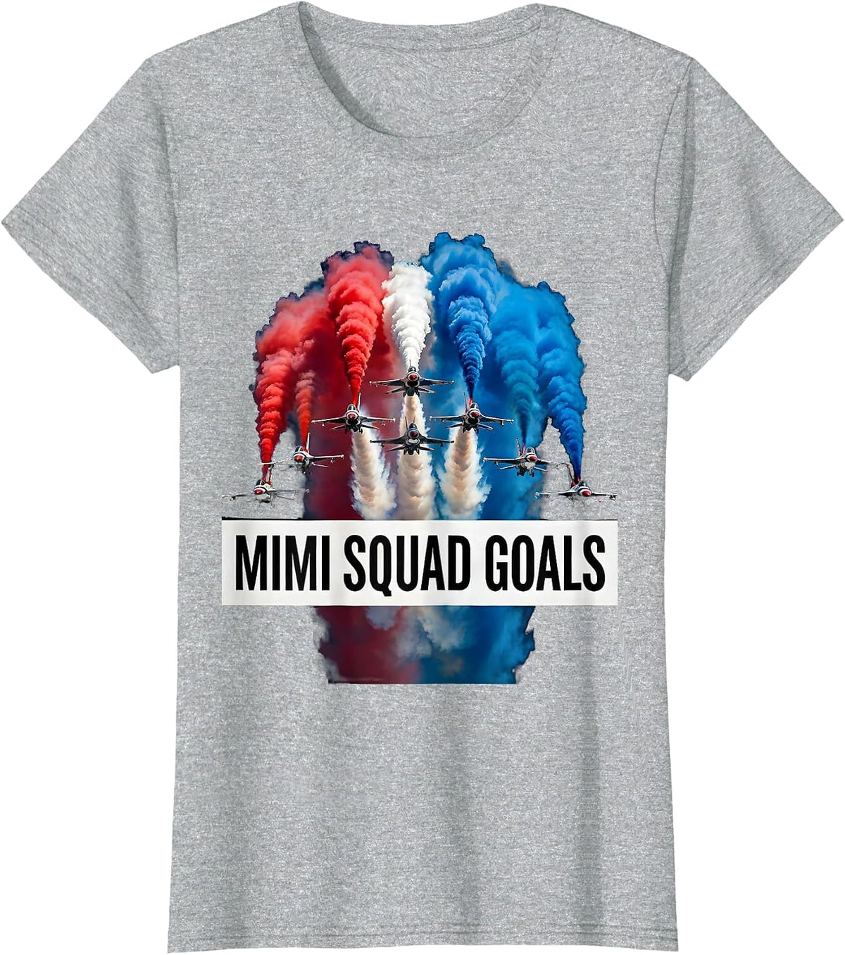 Mimi Squad Goals Grandmother Pride Design T-Shirt - Heather Grey