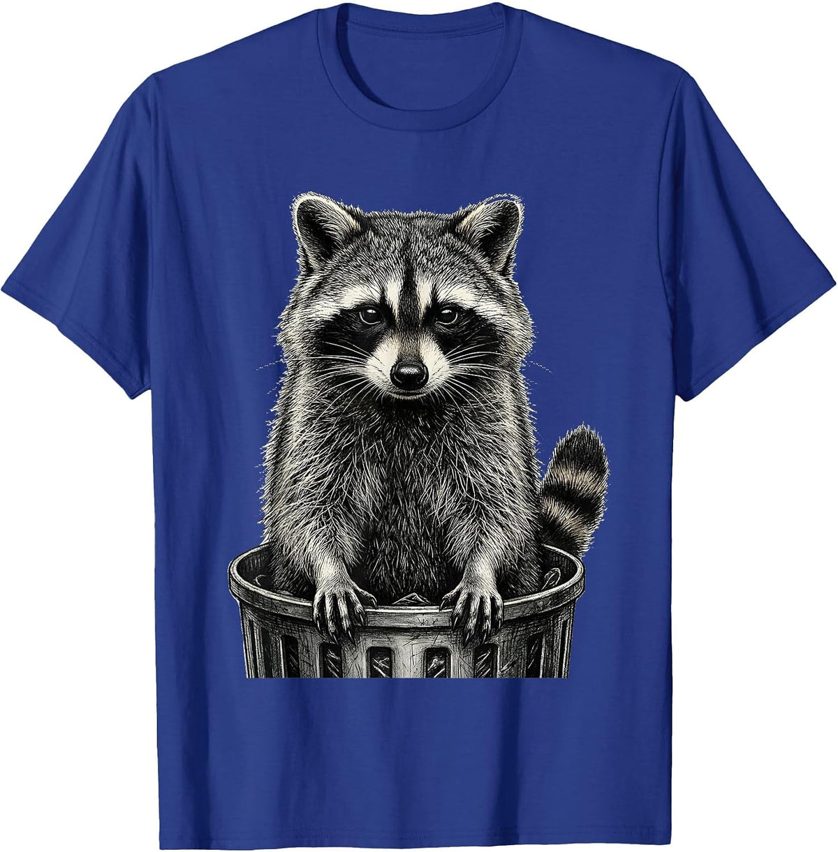 Men's Raccoon Trash-Panda Deadpan Humor Funny Animal Meme T-Shirt - Royal Blue
