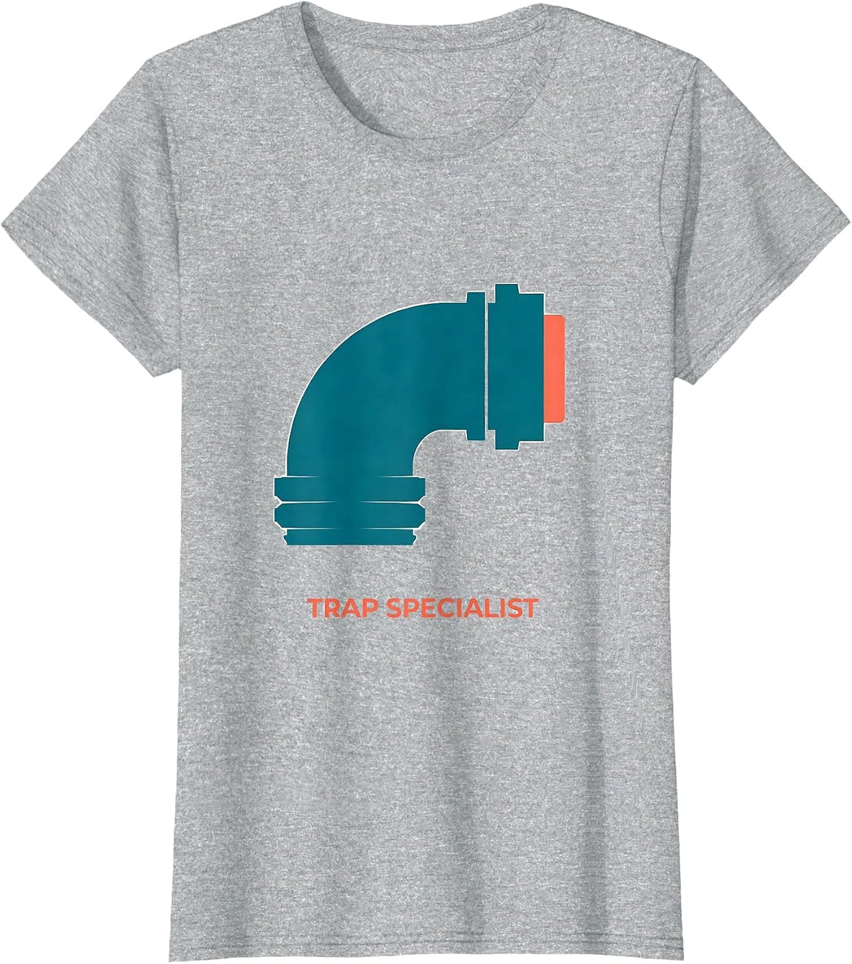 Women's Trap Specialist Funny Plumber Pipefitter Occupation Humor T-Shirt - Heather Grey
