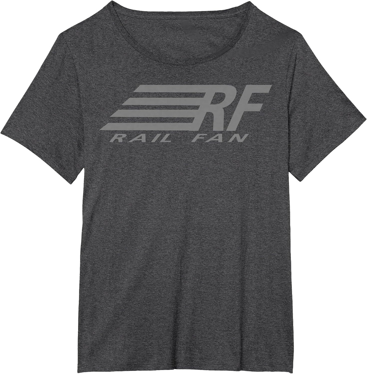 Railroad Train Enthusiast RailFan T Shirt T-Shirt - Dark Heather Grey