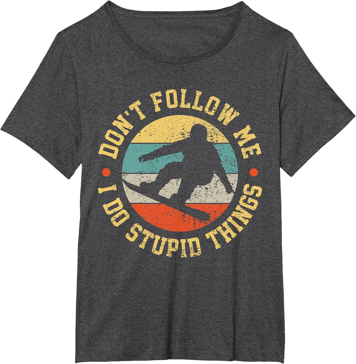 Snowboarding Snowboard Retro Vintage T-Shirt - Dark Heather Grey