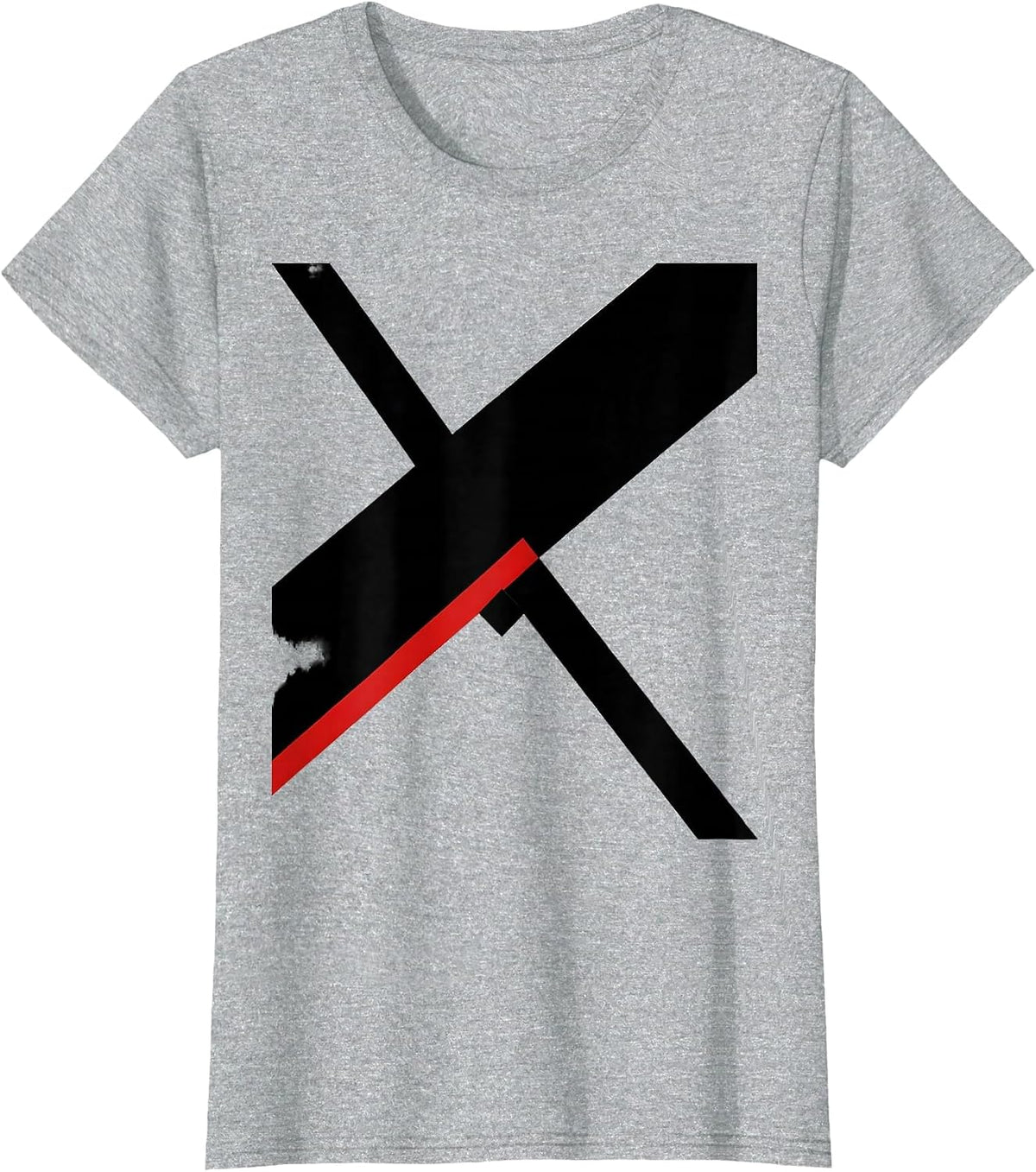 Ski And Snowboard Boundary Stop Humor T-Shirt - Heather Grey