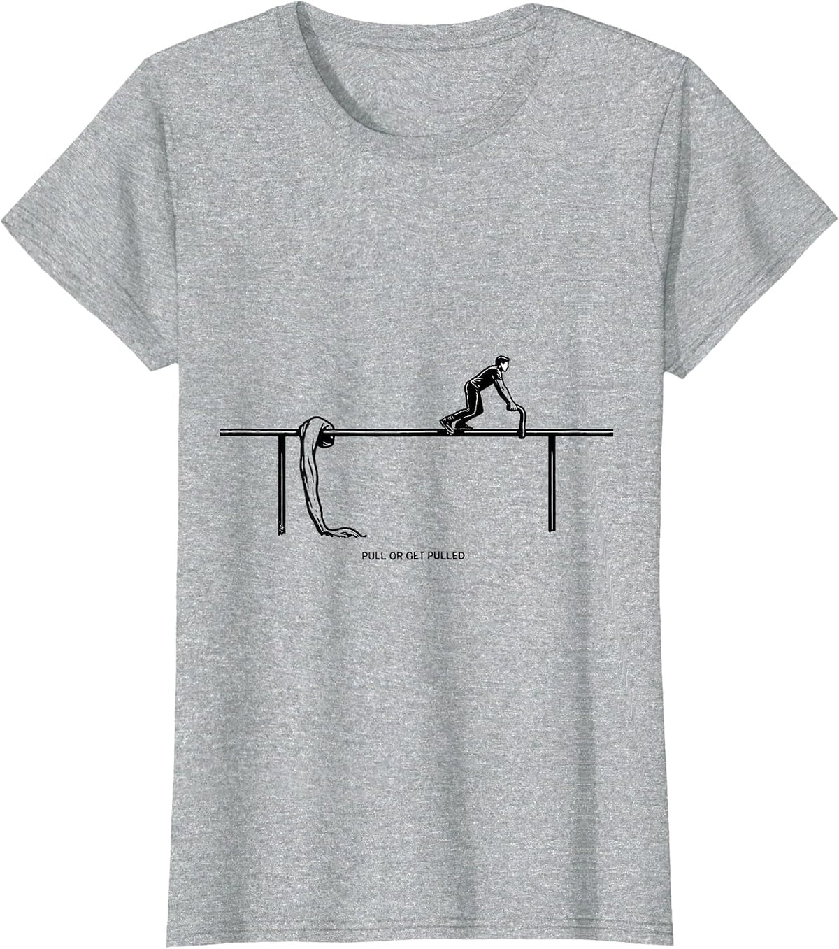 Women's Pull Or Get Pulled Funny Ski Snowboard Dad Gift T-Shirt - Heather Grey