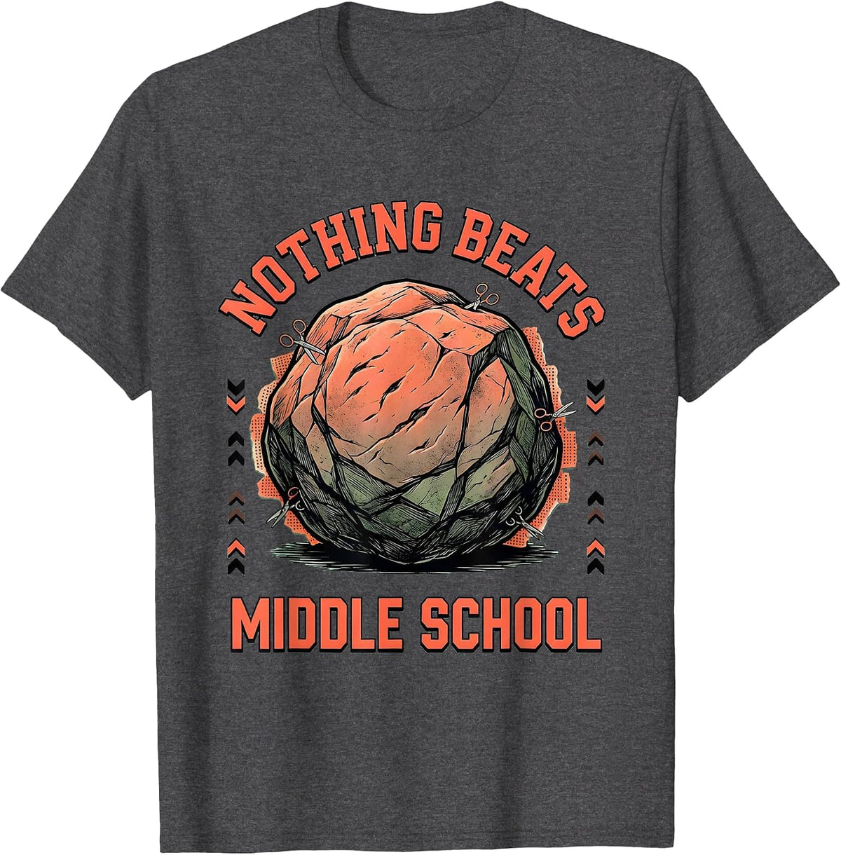 Nothing Beats Middle School Funny Back To School Kids T-Shirt - Dark Heather Grey