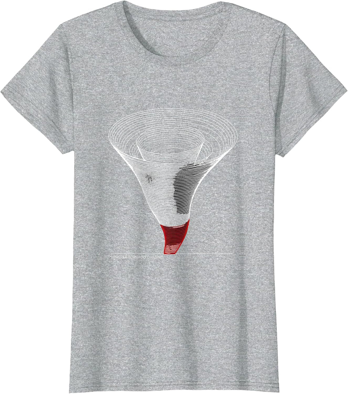 I Prefer Tornado Chasing Funny Storm Chaser Meteorology T-Shirt - Heather Grey