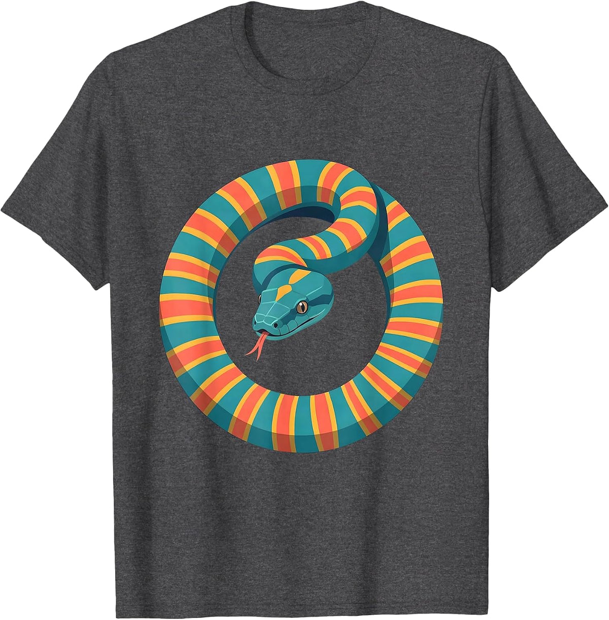 Ball Python Infinity Loop Snake Owner Humor T-Shirt - Dark Heather Grey