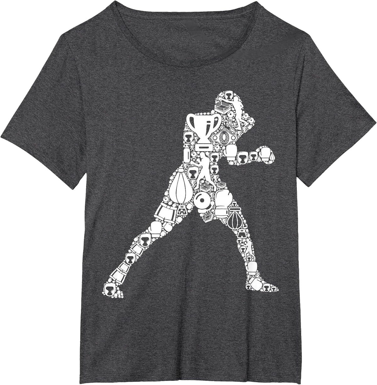 Boxer Boxers Men Boys Kids Box T-Shirt - Dark Heather Grey