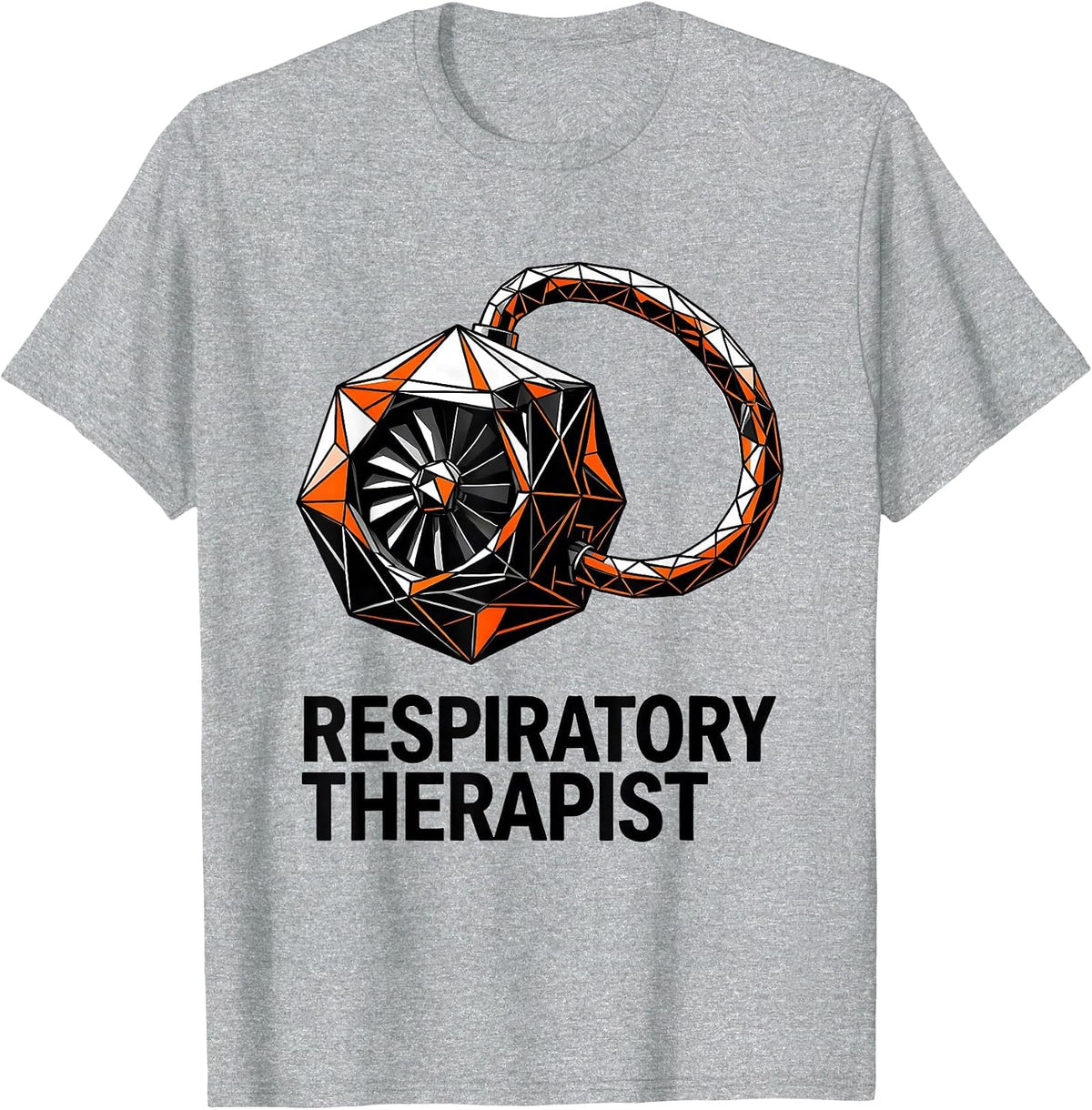 Men's Respiratory Therapist Geometric RT Care Week Graduation T-Shirt - Heather Grey