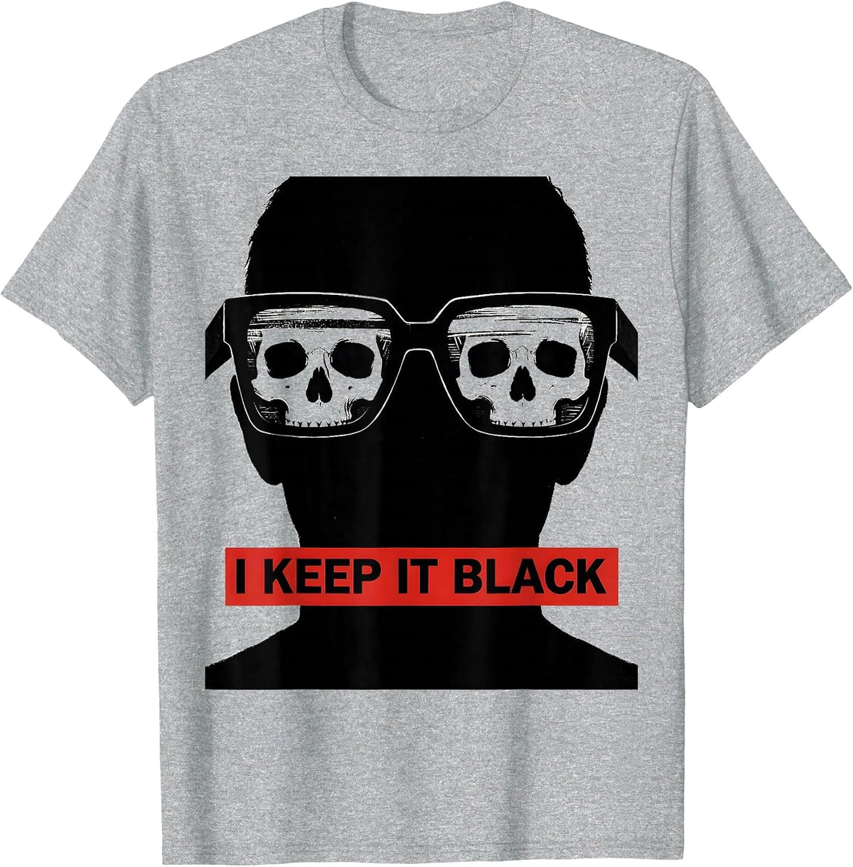 Men's I Keep It Black Goth Emo Alt Aesthetic Humor T-Shirt - Heather Grey