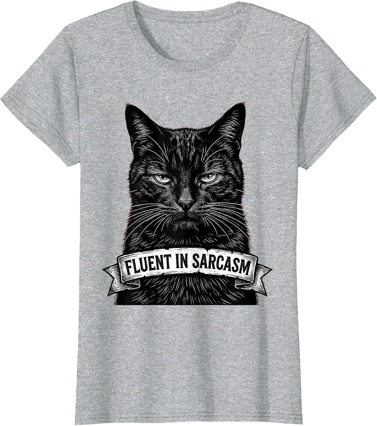Fluent In Sarcasm Funny Witty Humor Design T-Shirt - Heather Grey