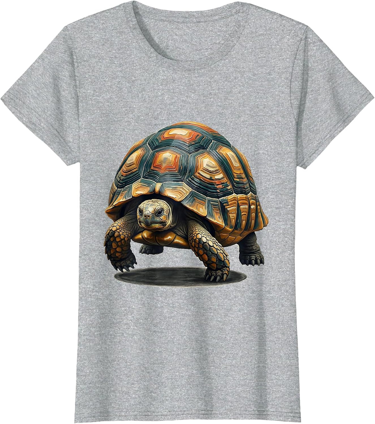Shrugging Tortoise Funny Turtle Lover Pet Owner Humor T-Shirt - Heather Grey