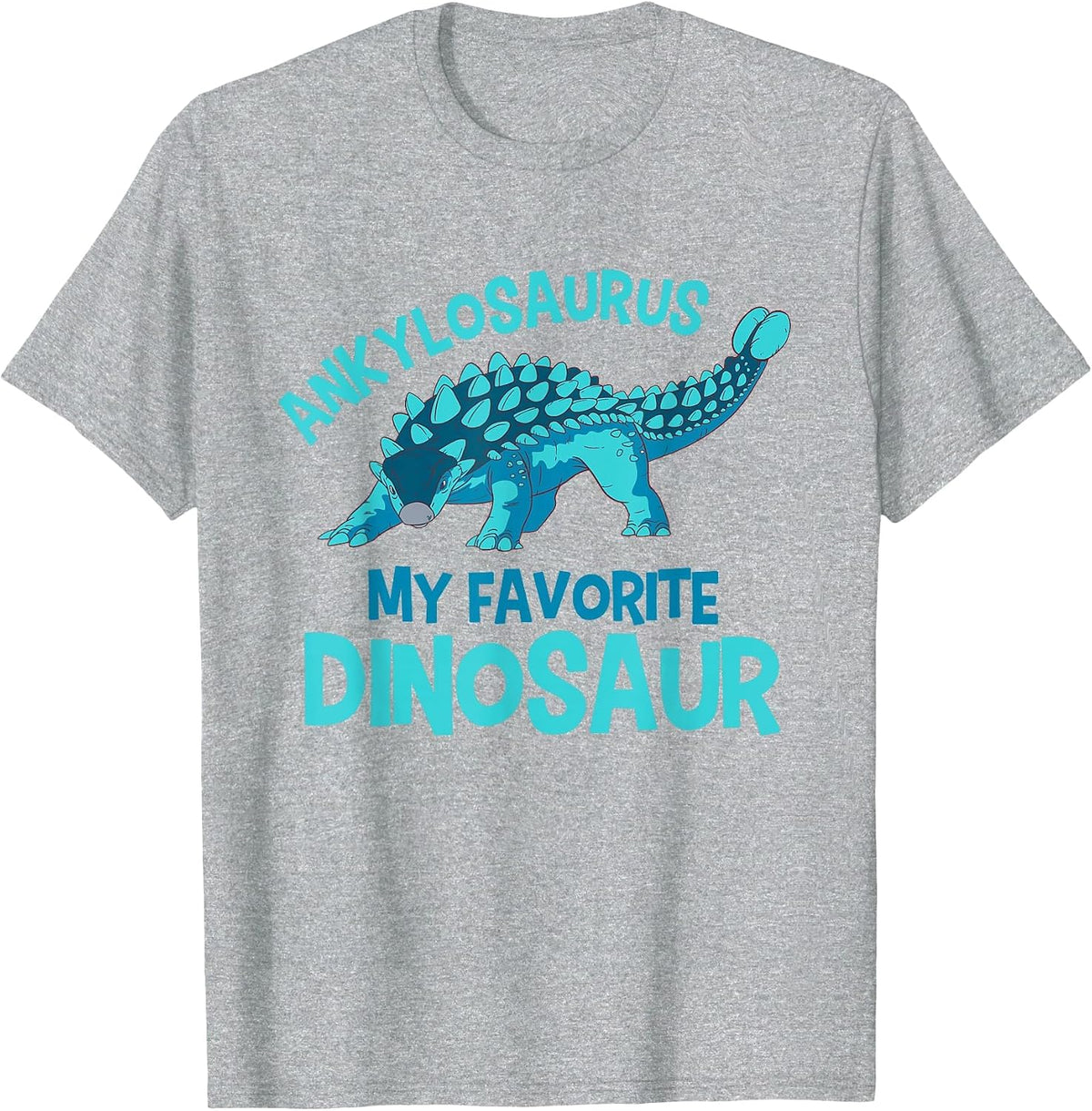 Great Ankylosaurus Favorite Dinosaur Design T-Shirt - Heather Grey