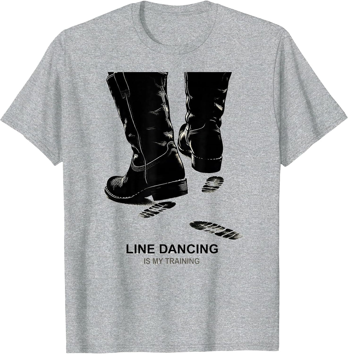 Men's Line Dancing Is My Training Funny Line Dancer Humor T-Shirt - Heather Grey