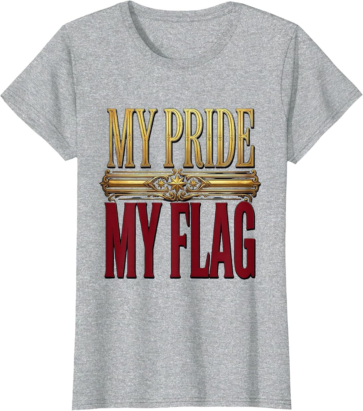 My Pride My Flag LGBTQ Pride Celebration Design T-Shirt - Heather Grey
