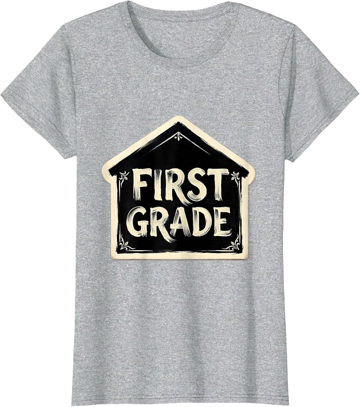 First Grade Retro Teacher Student Back To School T-Shirt - Heather Grey