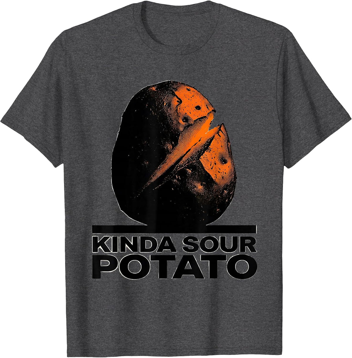 Men's Kinda Sour Potato Funny Potato Couple Thanksgiving Humor T-Shirt - Dark Heather Grey