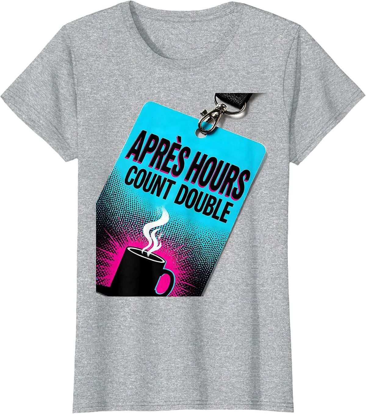 Après Hours Count Double Pop Art Ski And Snowboard Humor T-Shirt - Heather Grey