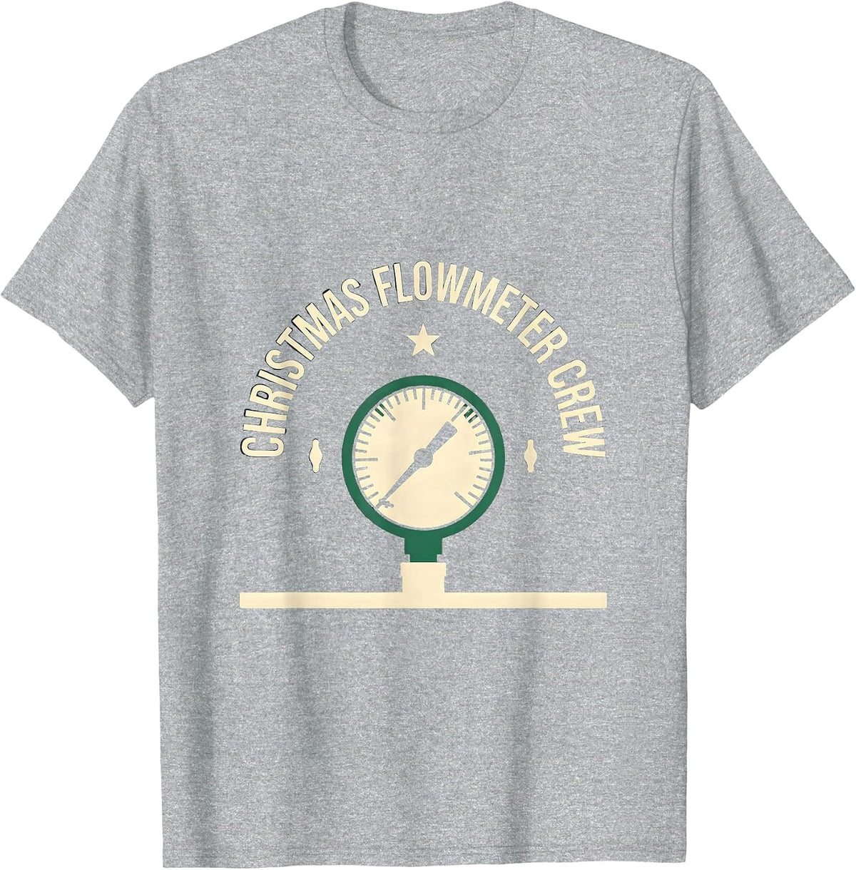 Men's Christmas Flowmeter Crew Funny Respiratory Therapist RT Gift T-Shirt - Heather Grey