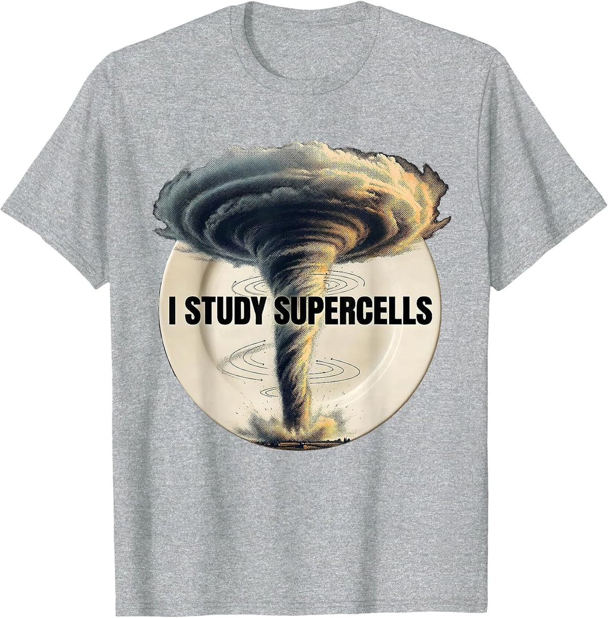 Men's I Study Supercells Funny Storm Chaser Meteorology Enthusiast T-Shirt - Heather Grey